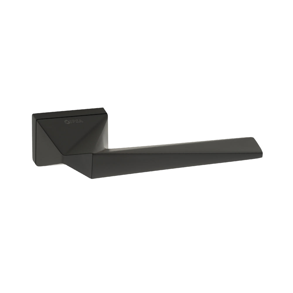 IPSA Onyx Moderna Series Handle On Rose One Pair without Lock Body and Cylinder Finish: Black